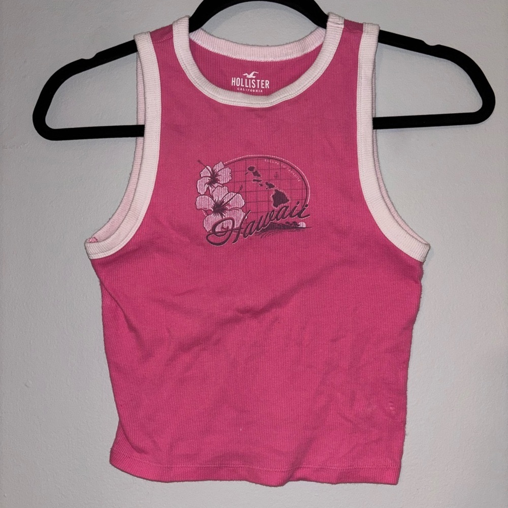 Hollister Pink Ribbed Knit Tank Top
